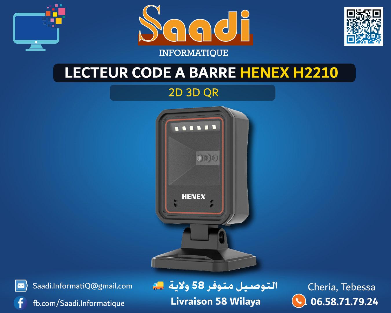 LECTEUR CODE A BARRE HENEX H2210 2D 3D QR