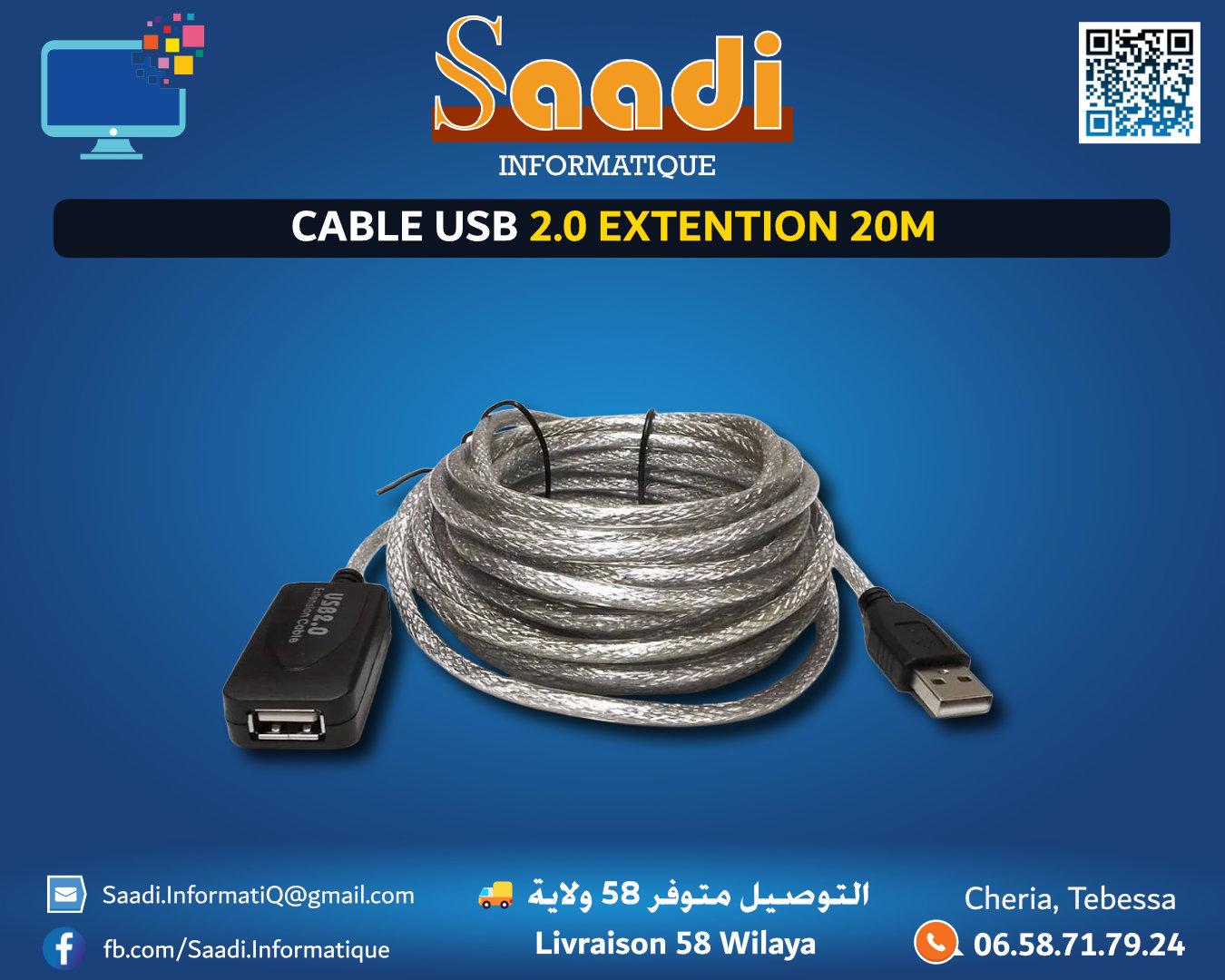 CABLE USB 2.0 EXTENTION 20M