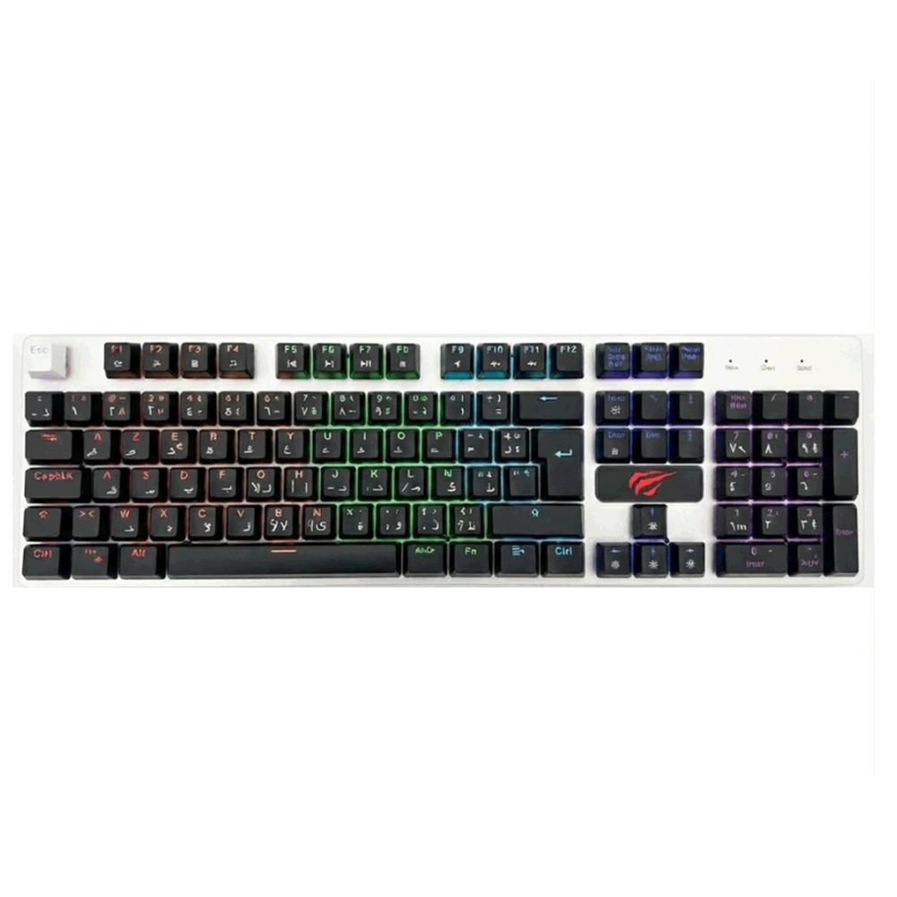 CLAVIER HAVIT MECANIQUE KB12L PRO BLEU-SW RGB 100%