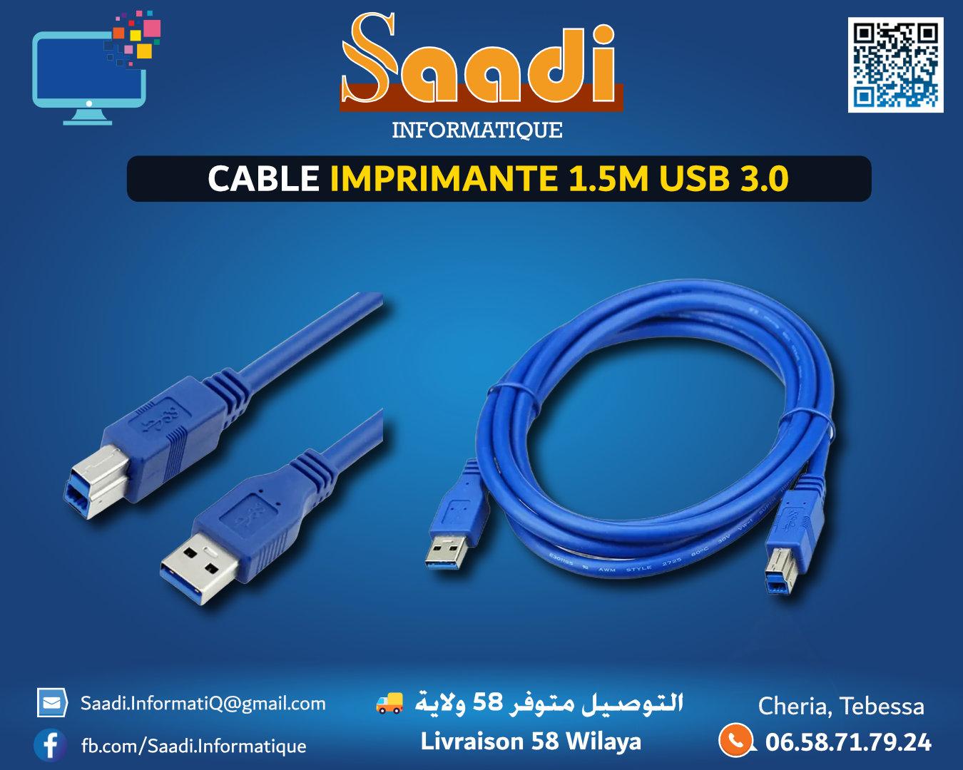 CABLE IMPRIMANTE 1.5M USB 3.0