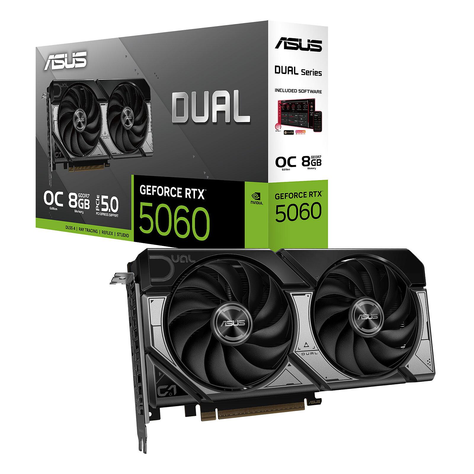 CARTE GRAPHIQUE ASUS Dual GeForce RTX 5060 8Go GDDR7 OC Edition