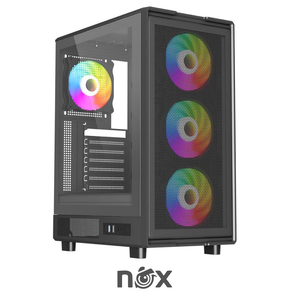 BOITIER NOX APEX FLOW BLACK ARGB