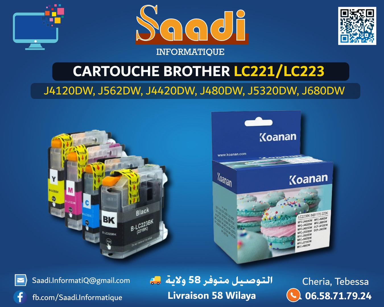 CARTOUCHE BROTHER LC221/LC223 PACK