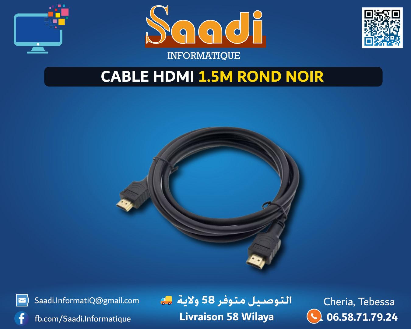 CABLE HDMI 1.5M ROND