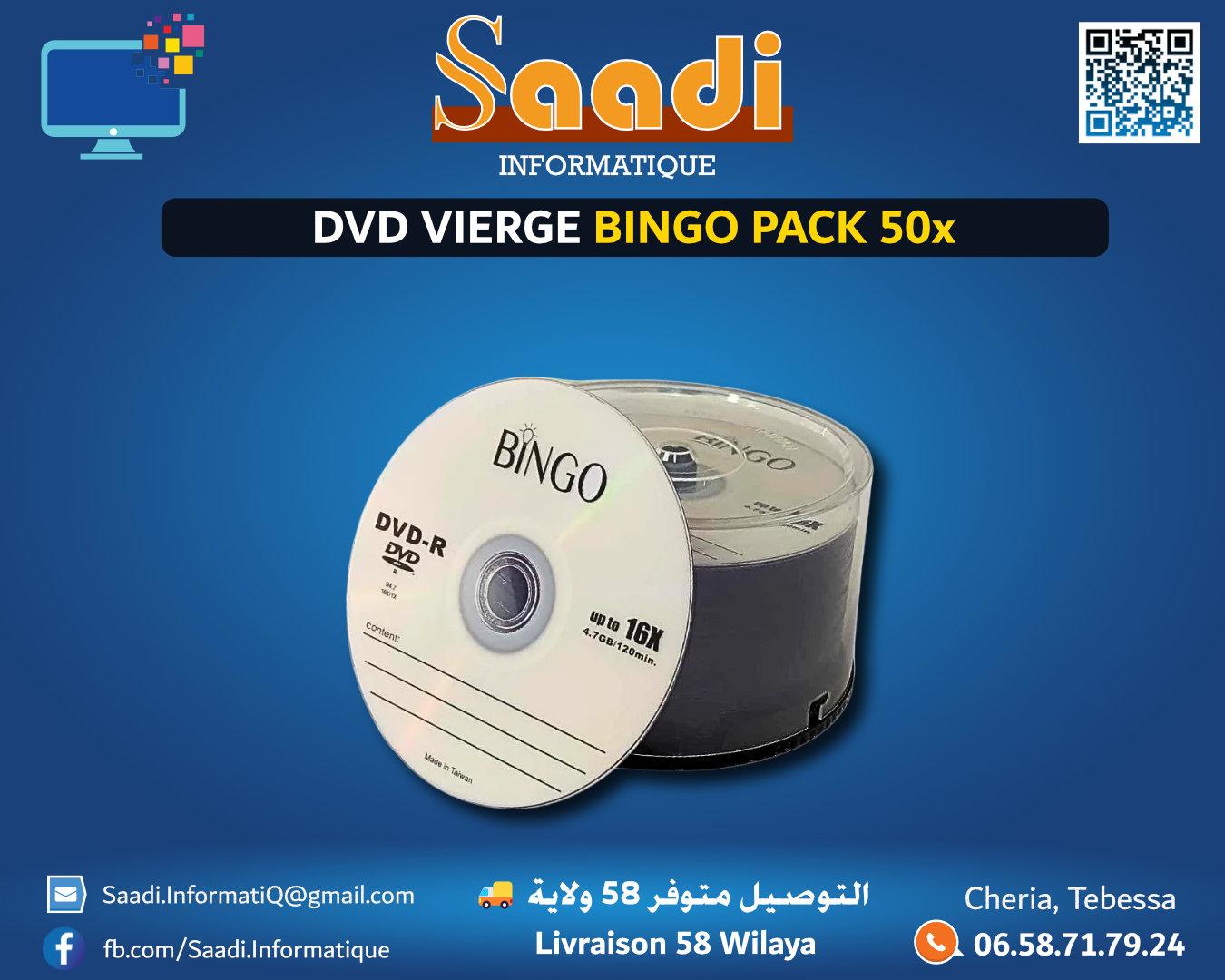 DVD VIERGE BINGO PACK 50x