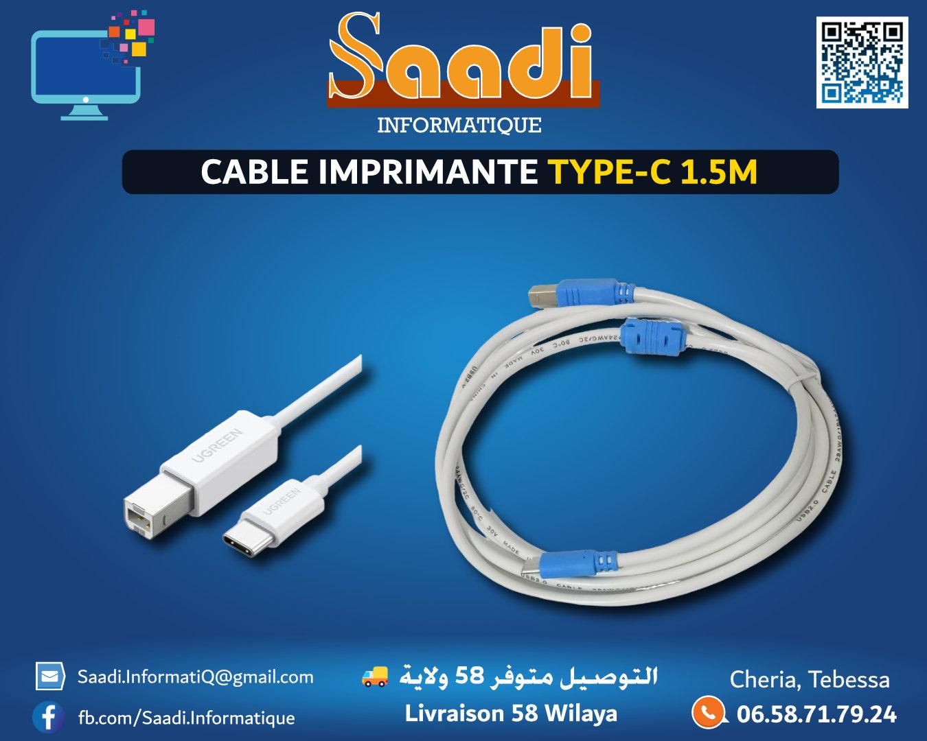 CABLE IMPRIMANTE TYPE-C 1.5M LENOVO