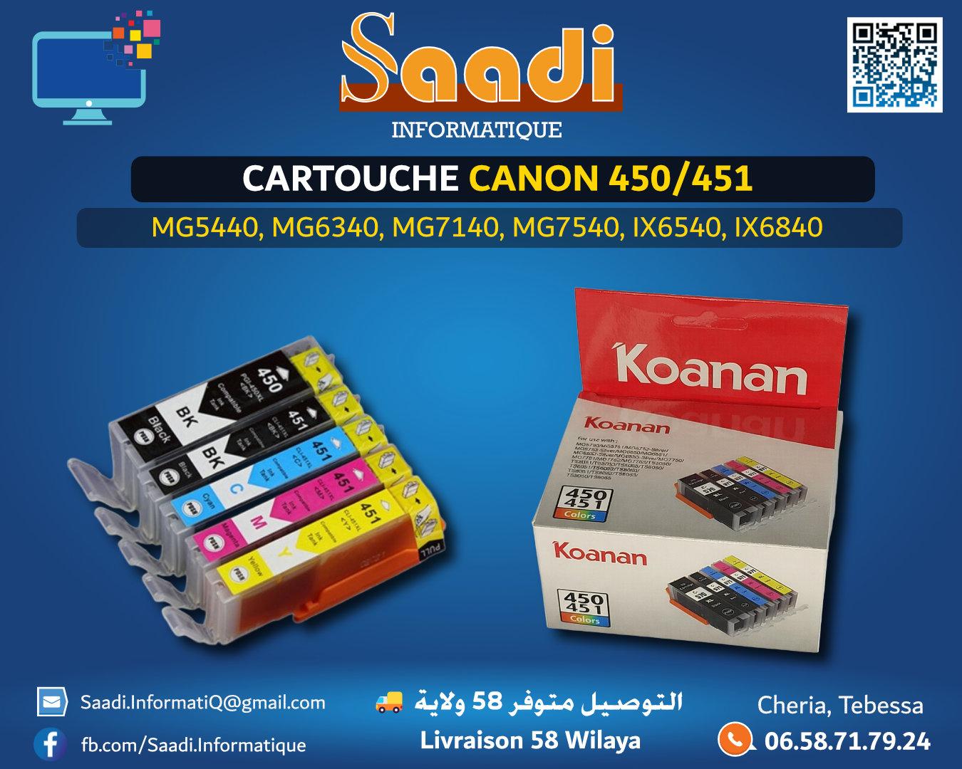 CARTOUCHE CANON 450/451XL