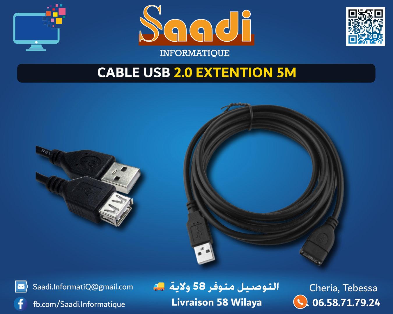 CABLE USB 2.0 EXTENTION 5M