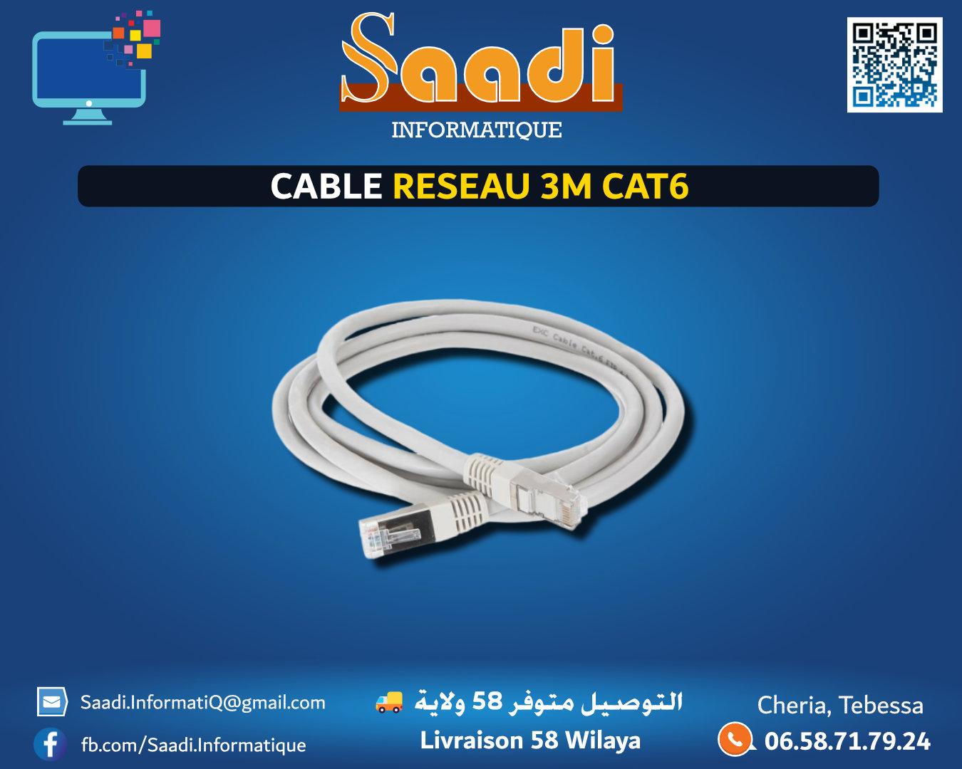 CABLE RESEAU 3M CAT6