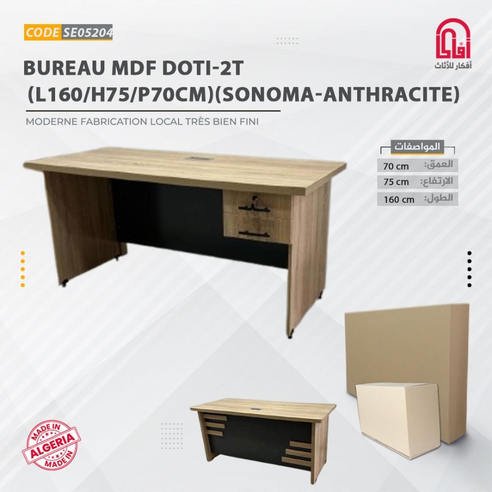 Bureau MDF DOTI2T (L160-H75-P70cm) (Sonoma-Anthracite)