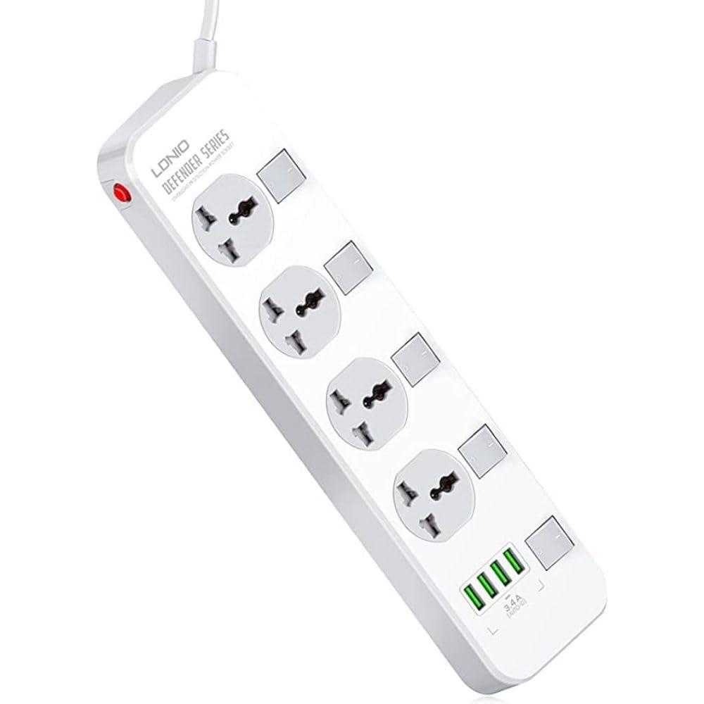 Multiprise LDNIO SC4408 avec 4 Prises 2500W 10A