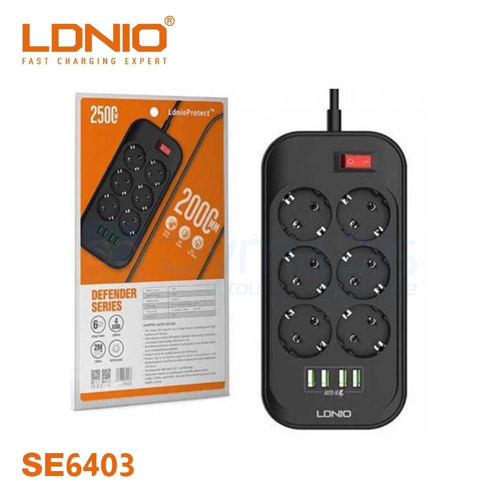 MULTIPRISE LDNIO 6 SORTIE +4USB SE6403 2m