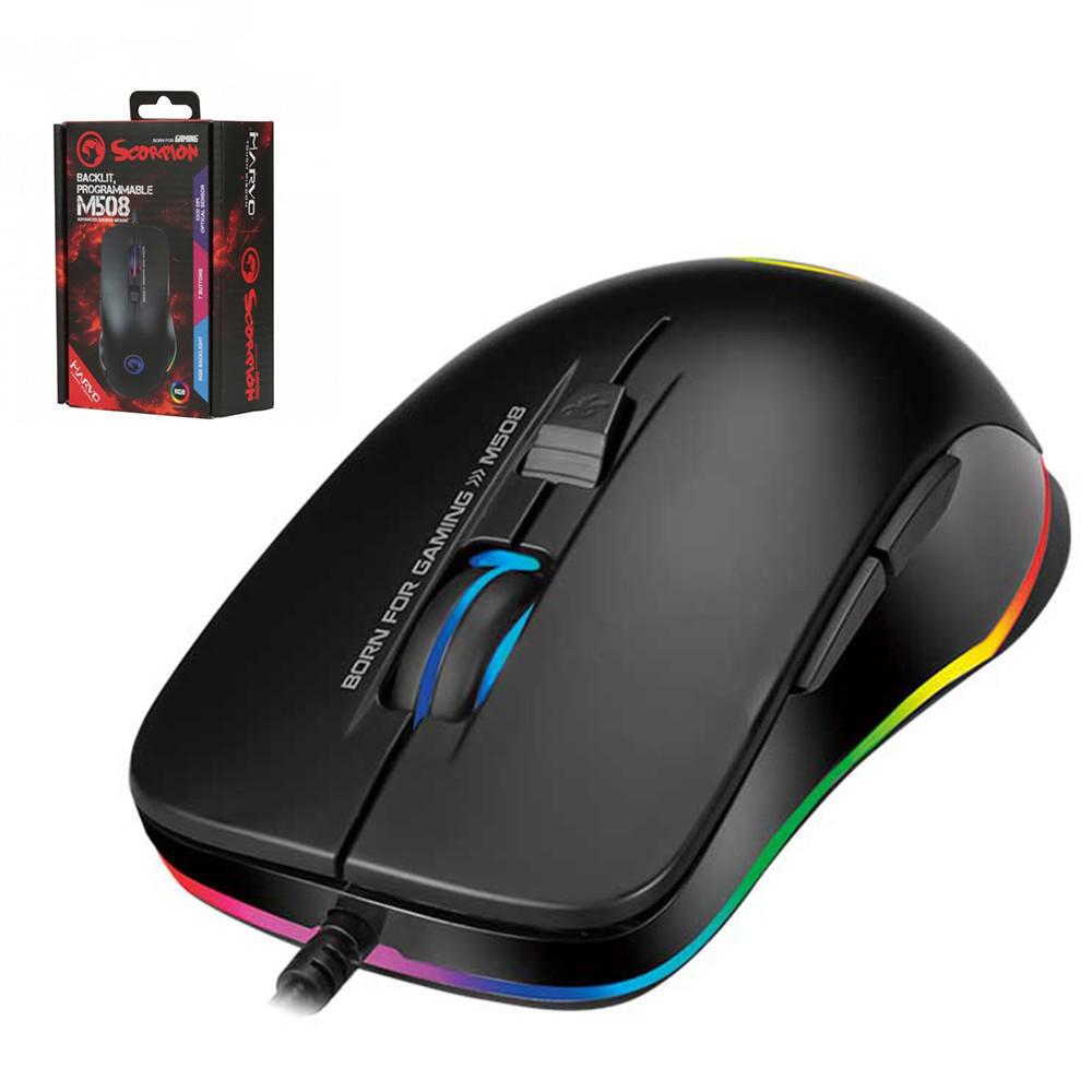 Souris MARVO Scorpion M508 - 3200dpi/6 Buttons/3 million clicks/Rainbow/1.7m (Im)