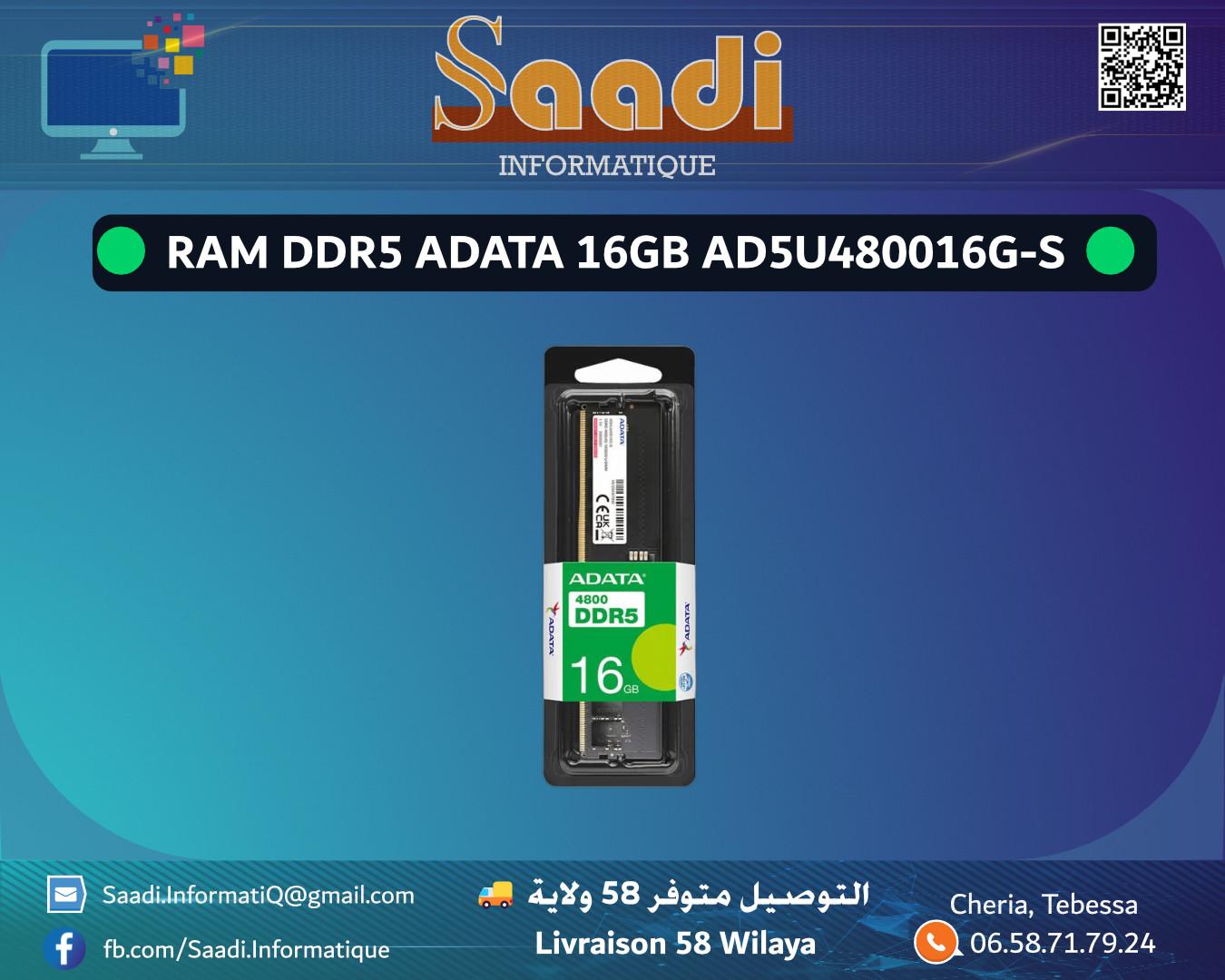 RAM PC DDR5 ADATA 16GB 4800Mhz