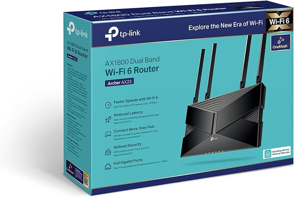 TP-Link Routeur Wifi 6 , Routeur Wifi AX 1800 Mbps bi-bande, (Archer AX23)