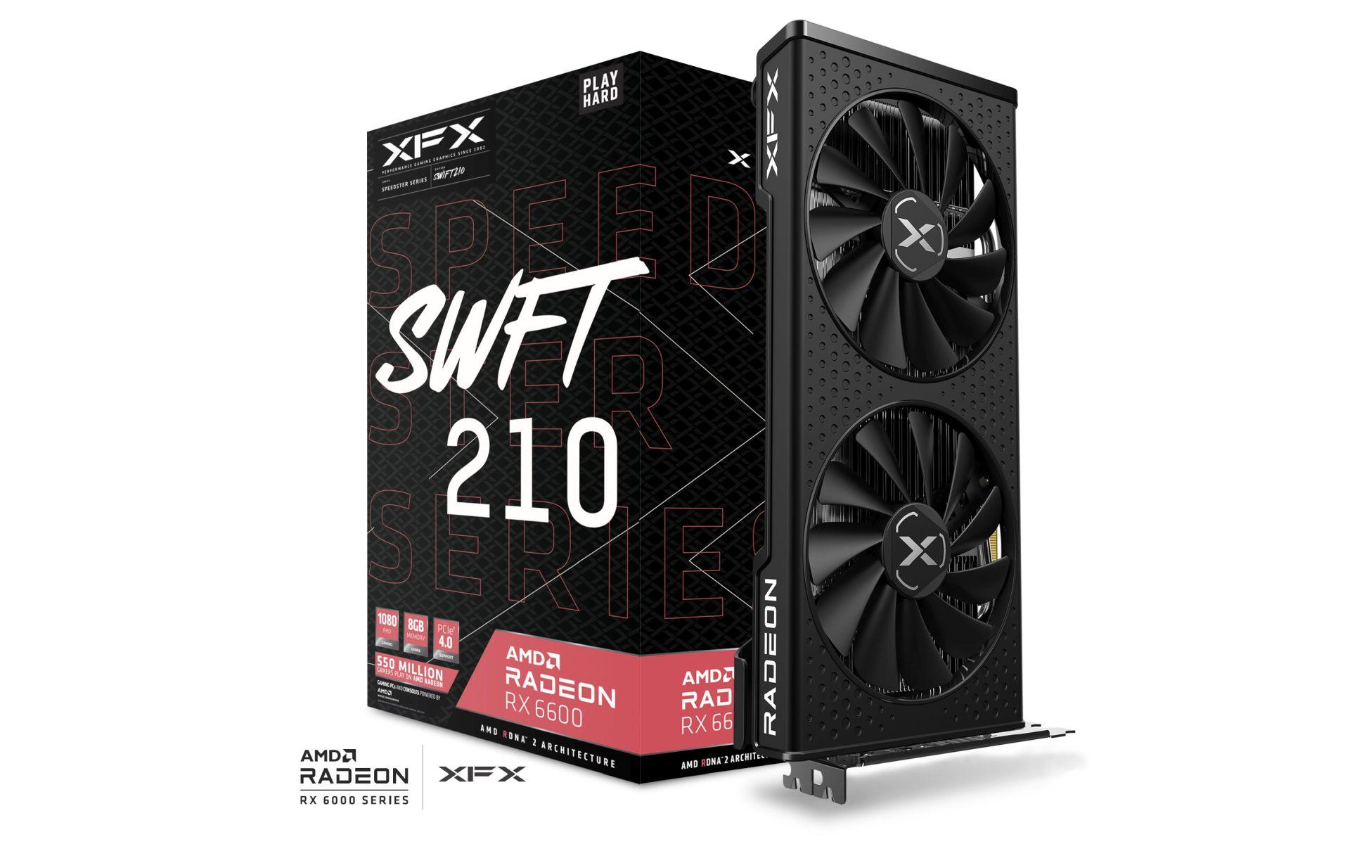 Carte Graphique XFX Speedster SWFT 210 AMD Radeon™ RX 6600 Core Gaming with 8GB GDDR6, AMD RDNA™ 2 - RX-66XT8DFDG ( USED 10/10 )
