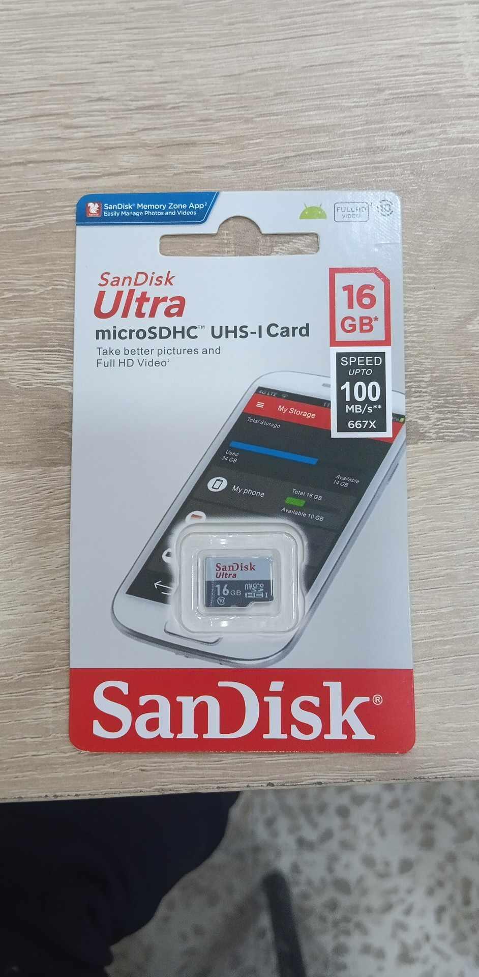 CARTE MEMOIRE Micro SD16 Go SANDISK CLASS 10 ULTRA