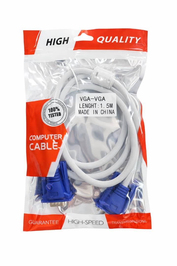 Cable VGA 2 VGA 1.5M Blanc