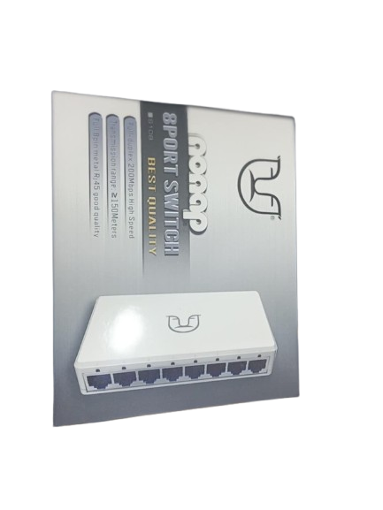 SWITCH RESAU S108 AUFA 200MPS 8PORT METAL RJ45