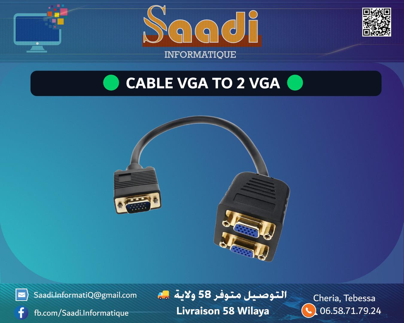 CABLE VGA TO 2 VGA