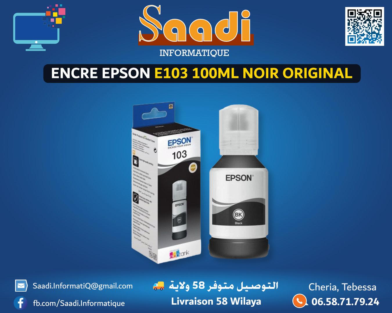 ENCRE EPSON E103 100ML NOIR ORIGINAL