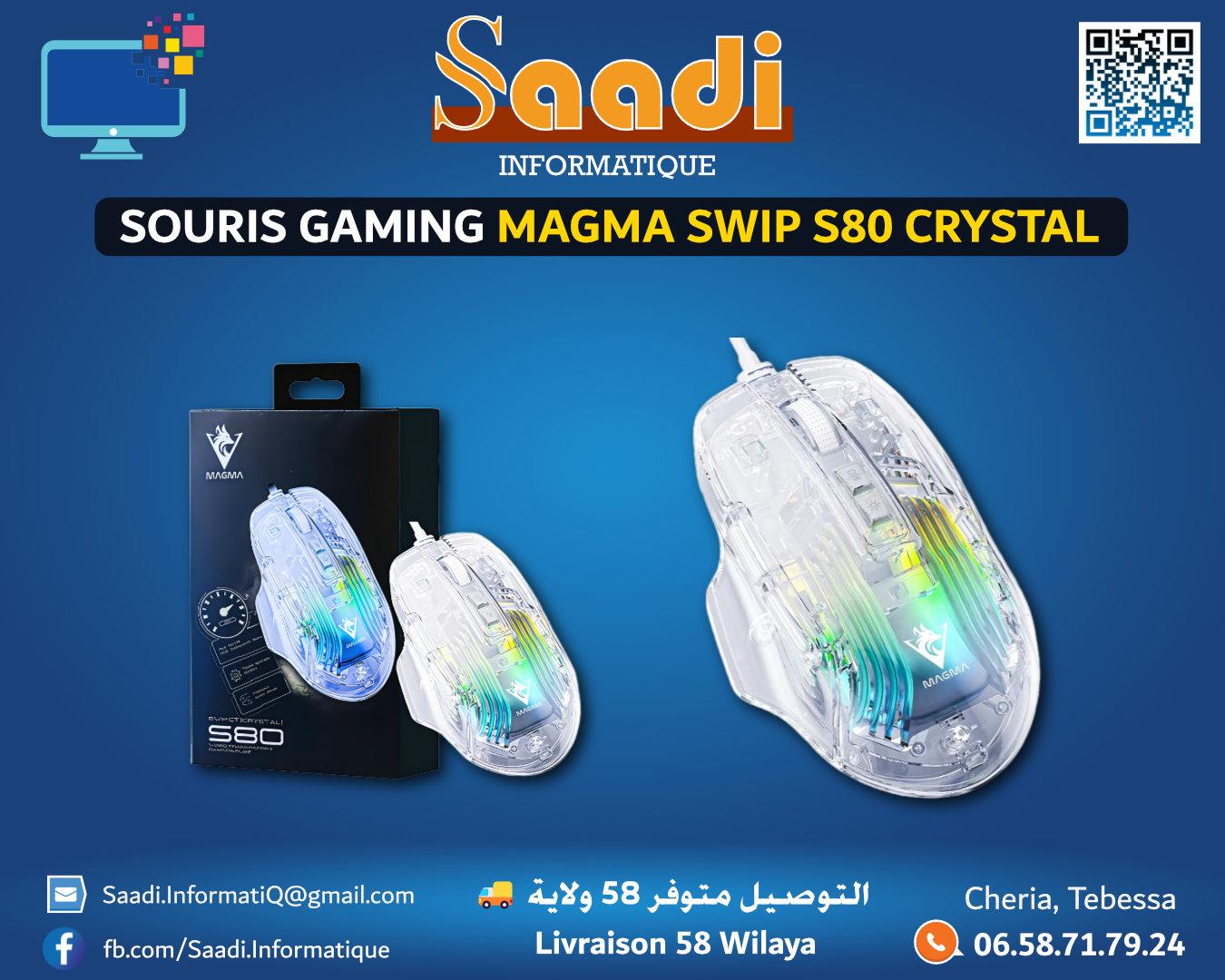 SOURIS GAMING MAGMA SWIP S80 CRYSTAL