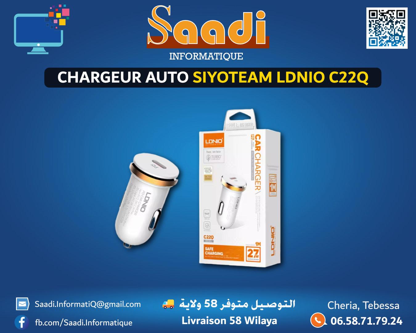 CHARGEUR AUTO SIYOTEAM LDNIO C22Q TYPE-C