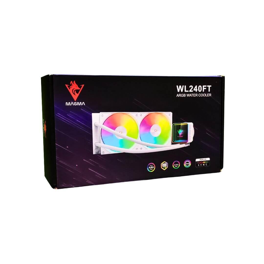 VENTILATEUR CPU WATER COOLING MAGMA 240FT 2X FAN WHITE ARGB