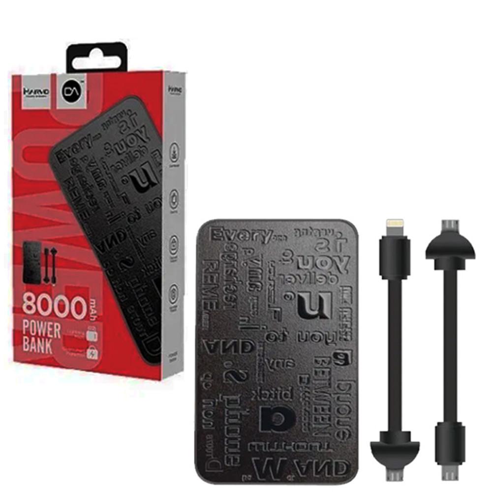 POWER BANK MARVO DA 8000 mAh android iphone cable included DT0079BK (Im)