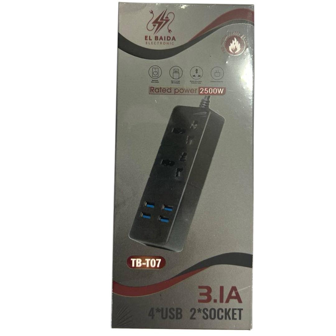 MULTIPRISE 2 SORTIE +4USB
