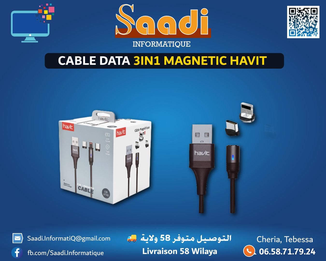 CABLE DATA 3IN1 MAGNETIC HAVIT