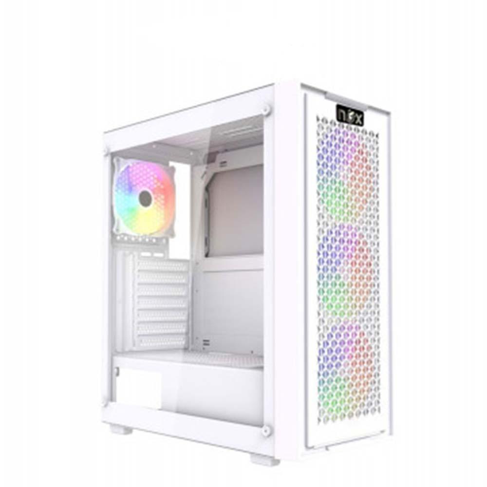 Boitier Gamer NOX NEXUS full White plus 4Pcs Fans RGB
