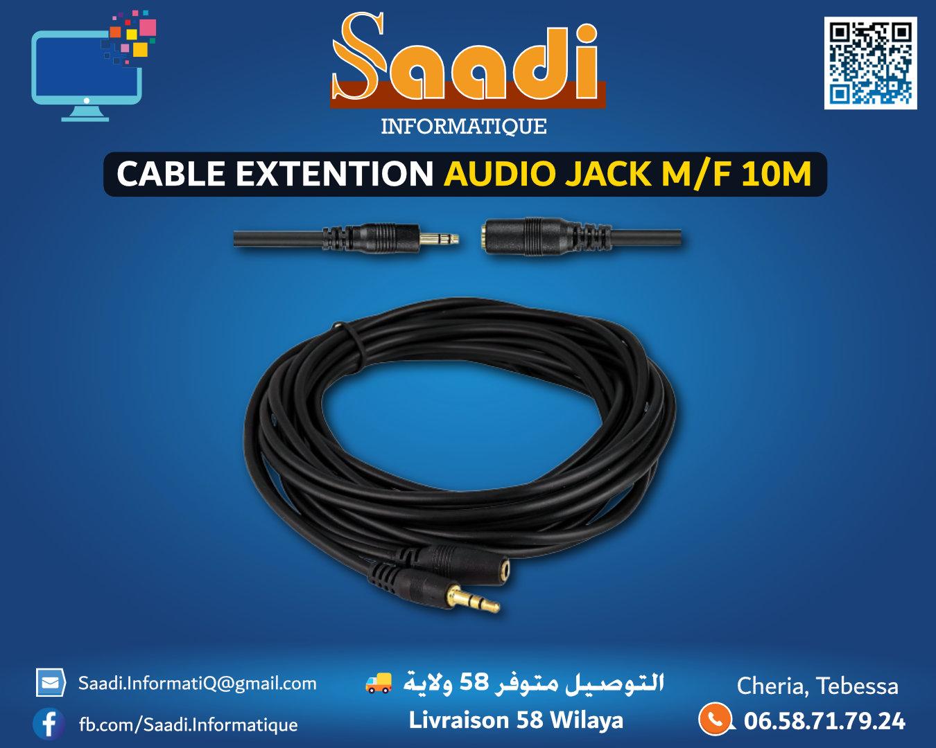 CABLE EXTENTION AUDIO JACK M/F 10M