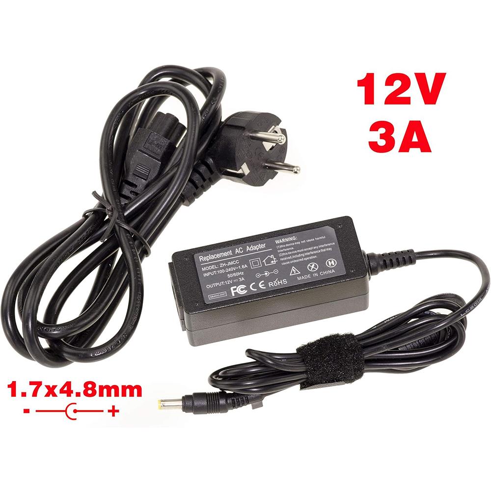 CHARGEUR ASUS 12V/3A/4.8*1.7 (GRADE A)