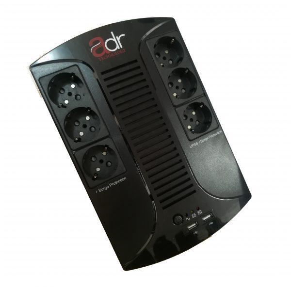 Onduleur ADR214 850VA 510W 6 Sortier-Prises Tour USB