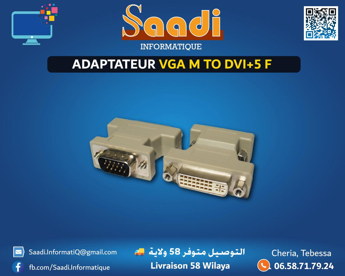 ADAPTATEUR VGA M TO DVI+5 F