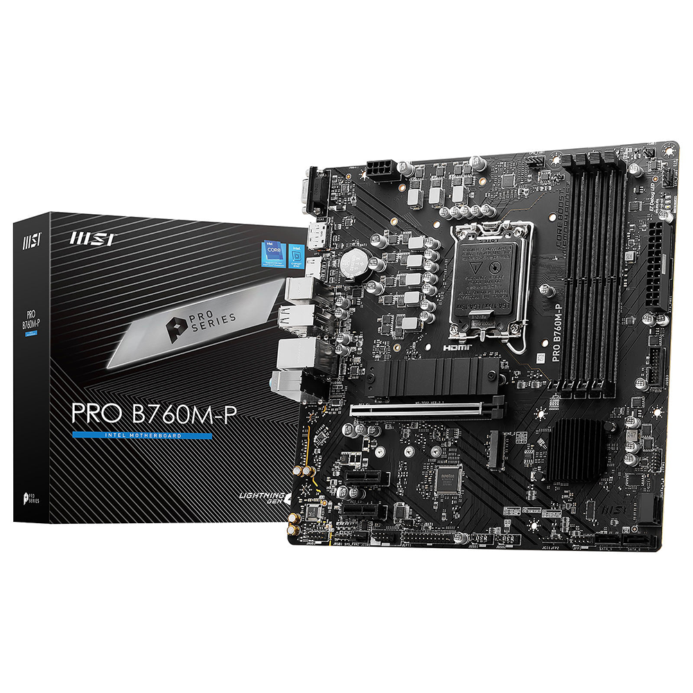 Carte mère MSI B760 GAMING PLUS WIFI ATX Socket 1700 Intel-(Supports 12th/13th/14th Gen Intel Processors, LGA 1700) - 4x DDR5 - M.2 PCIe 4.0 - USB 3.1 - PCI-Express 4.0 16x - LAN 2.5 GbE + Wi-Fi 6E/Bluetooth 5.3