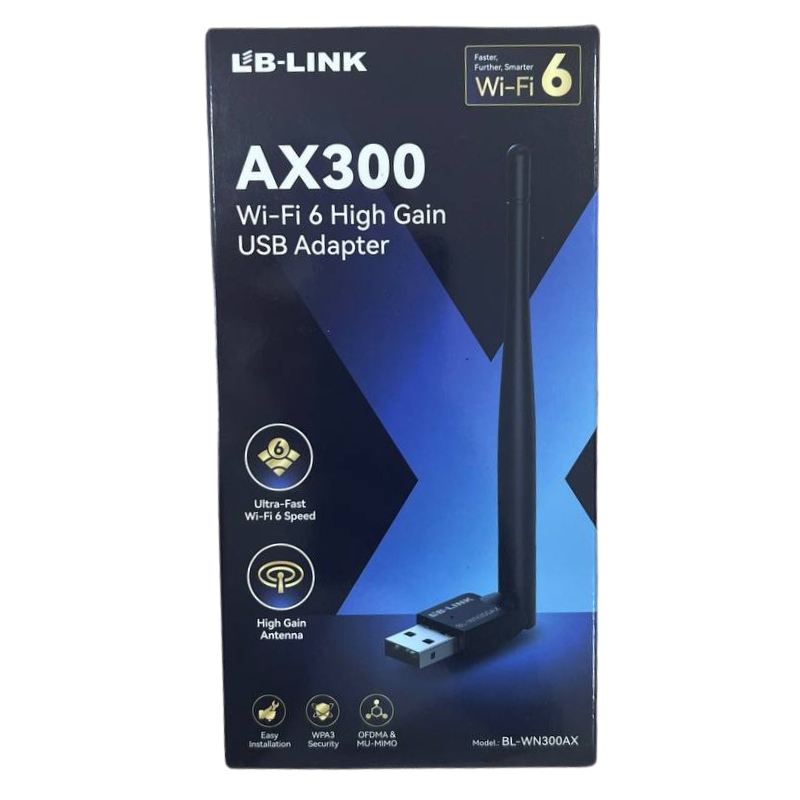 CLE WIFI LB-LINK USB WN300Ax AX300 WiFi 6 avec antenne à gain élevé