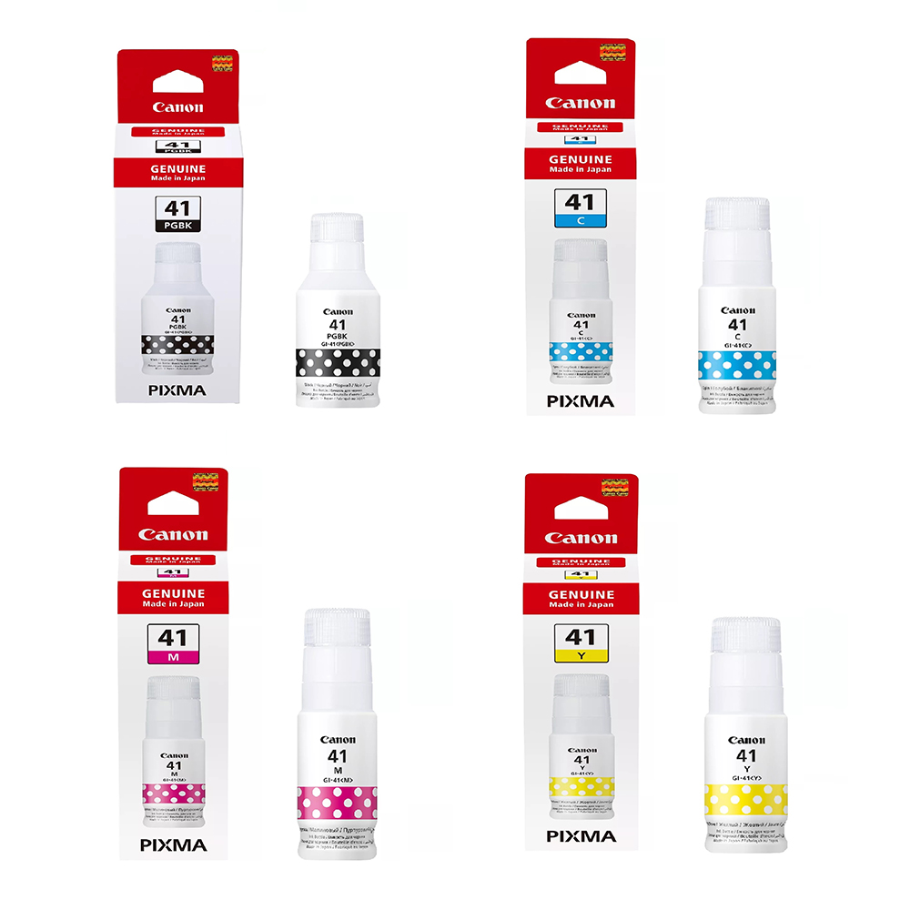 Pack Original Canon Bouteille D'Encre GI-41 BK/C/M/Y G2420/3420