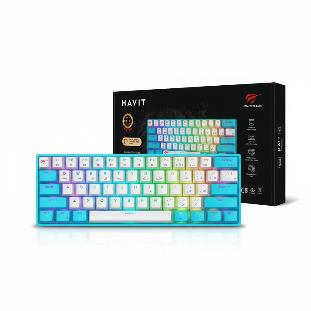 CLAVIER HAVIT MECANIQUE KB-903L BLUE- RED-SW 60%