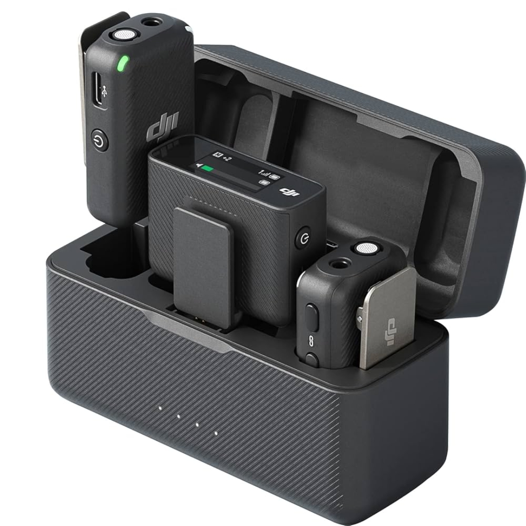 DJI Mic 2 (2 TX + 1 RX) - Camera microphone sans fil - Portable