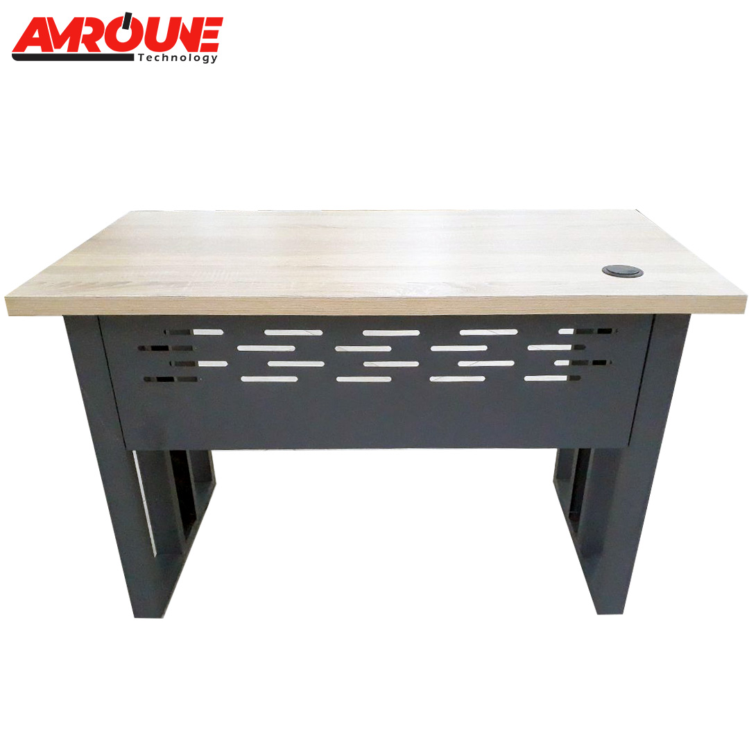 Bureau Melamine IRON (L120/H75/P60cm)(D-sonoma P-Gris Mat)