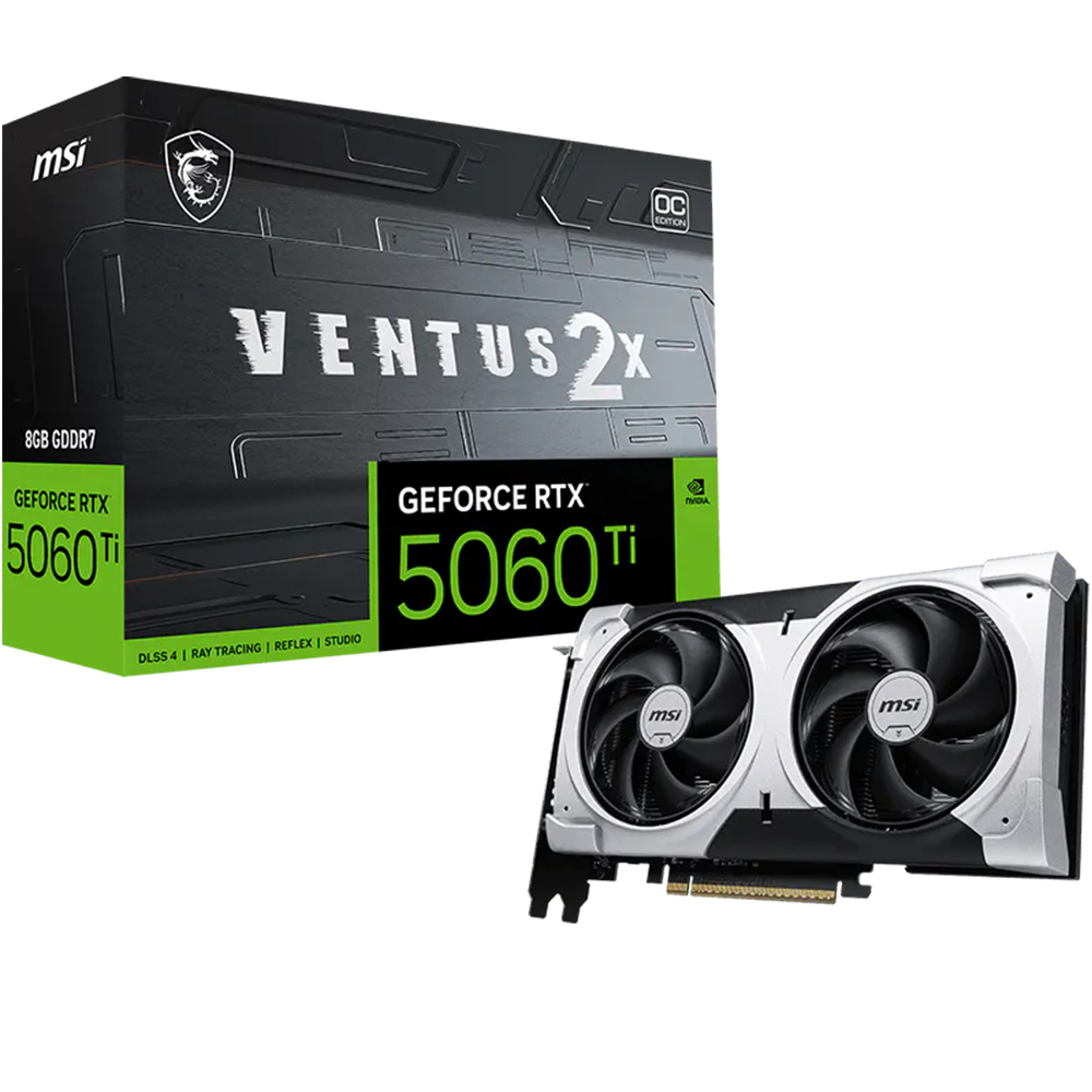 CARTE GRAPHIQUE MSI Geforce RTX 5060 TI 8G GDDR7 VENTUS X2 OC PLUS