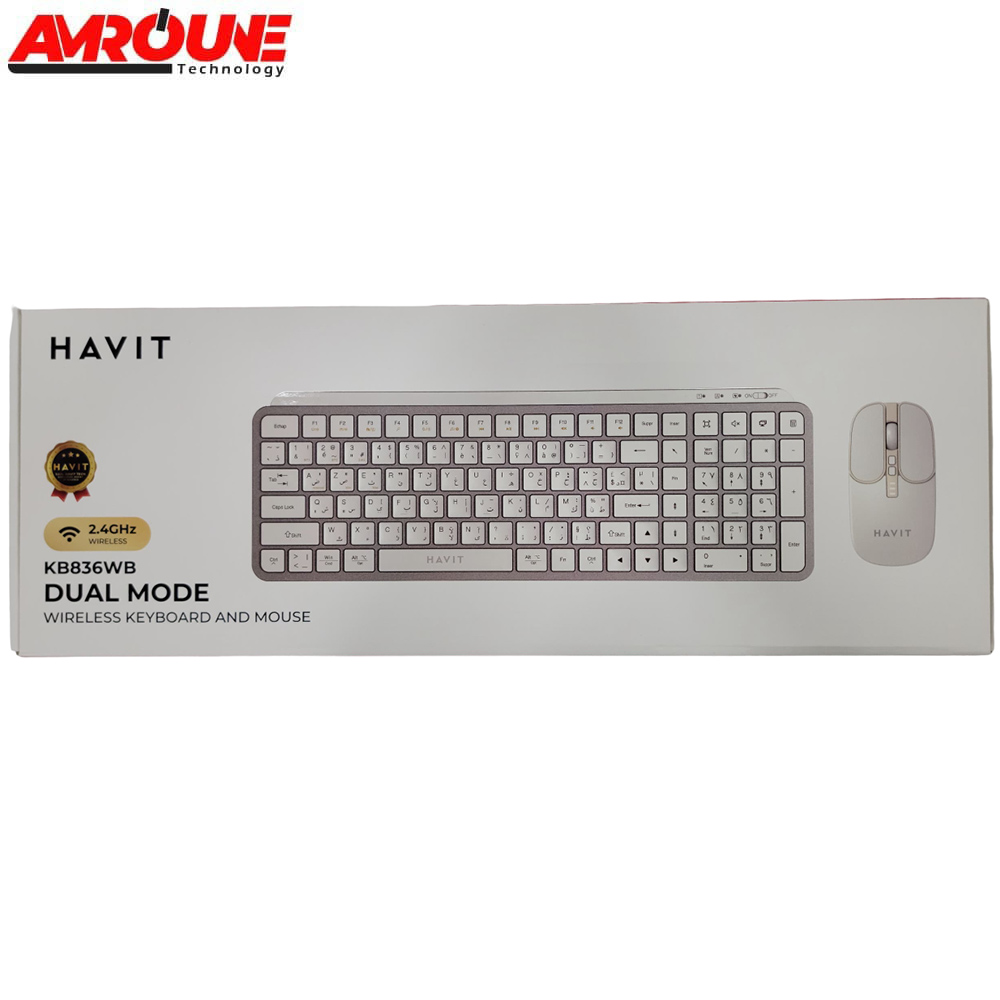 CLAVIER SOURIS S/F HAVIT KB836W BT+CHARCH