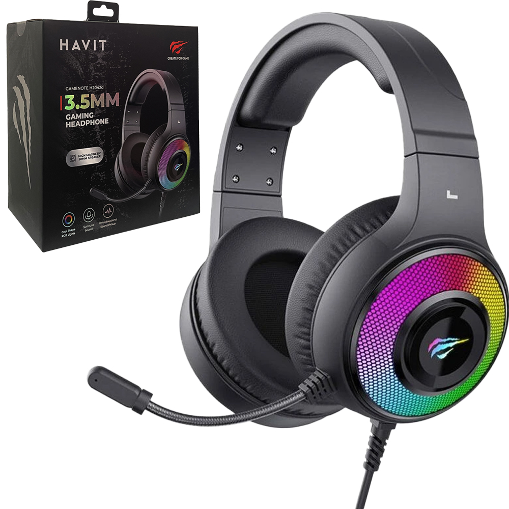 CASQUE GAMER HAVIT H2042D 3.5MM + RGB - ANTI-CASSE