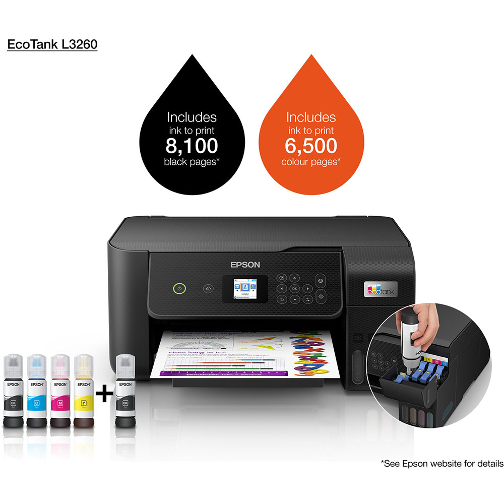 Imprimante EPSON Ecotank L3260 Réservoir WIFI