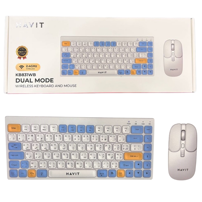 COMBO S/F HAVIT KB-831WB MINI RECHARGEABLE+BT+2.4G