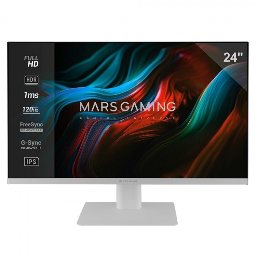ECRAN MARS GAMING MV-24 WHITE 24" FAST IPS 120Hz 1Ms