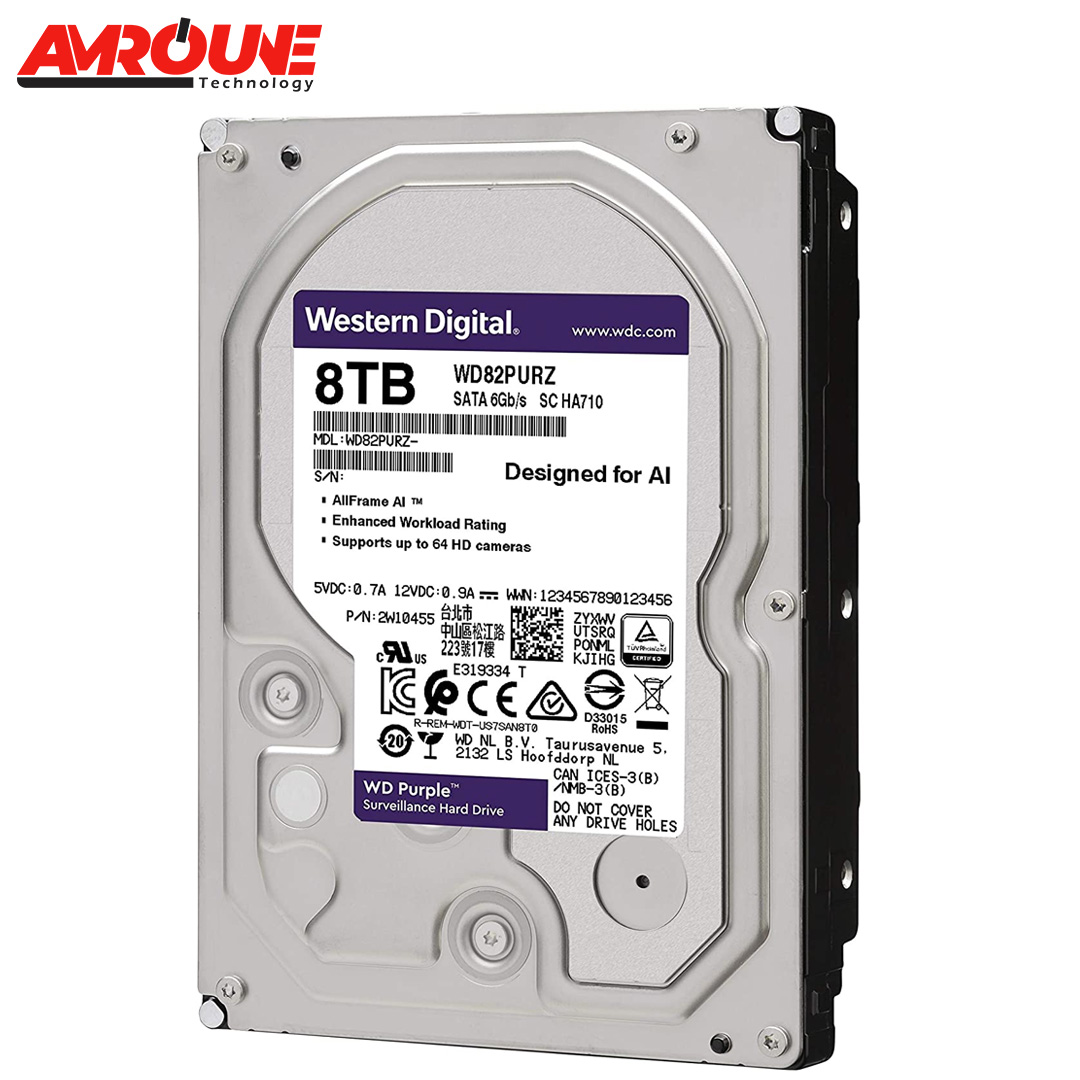 DISQUE DUR 8TB WD SATA (3.5) PURPLE 6GbS