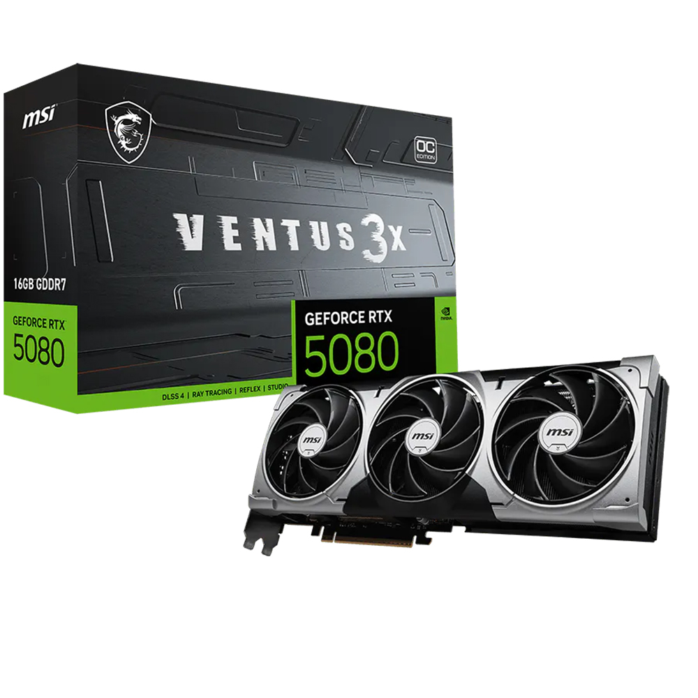 CARTE GRAPHIQUE MSI Geforce RTX 5080 16G GDDR7 VENTUS 3X OC